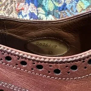 Stuart’s Choice Grenson Cap-toe Perforated Brown Leather Dress Shoes Size 12 D Stuart main image 4